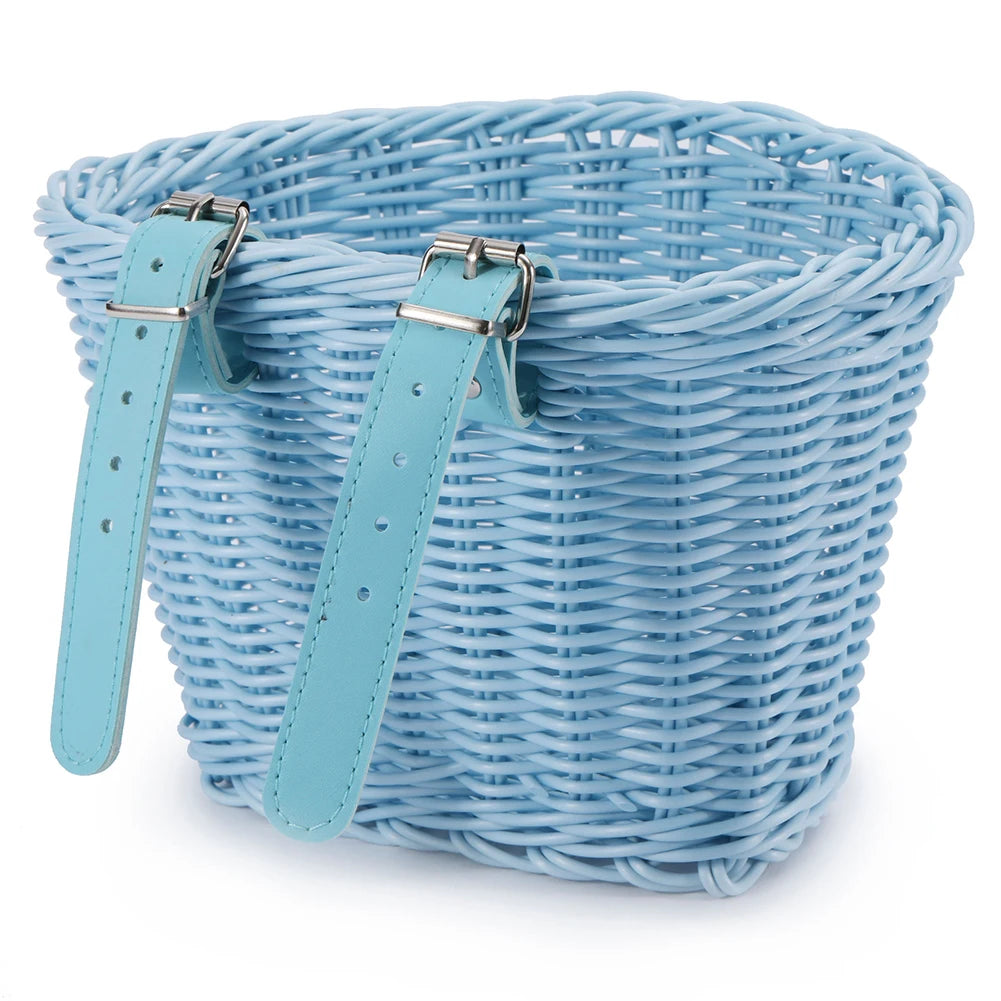 Kids Bike Basket Cycling Handlebar Pouch Bicycle Wicker Baskets Child Scooter Front Storage Basket Children Bike Carrier Bags