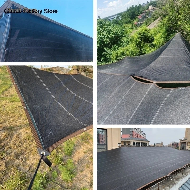 6X6m Black Shade Cloth with Grommets Sunblock Mesh Cover Anti-UV Garden Balcony Plant Sunshade Net Outdoor Greenhouse﻿﻿﻿﻿﻿﻿﻿﻿﻿﻿