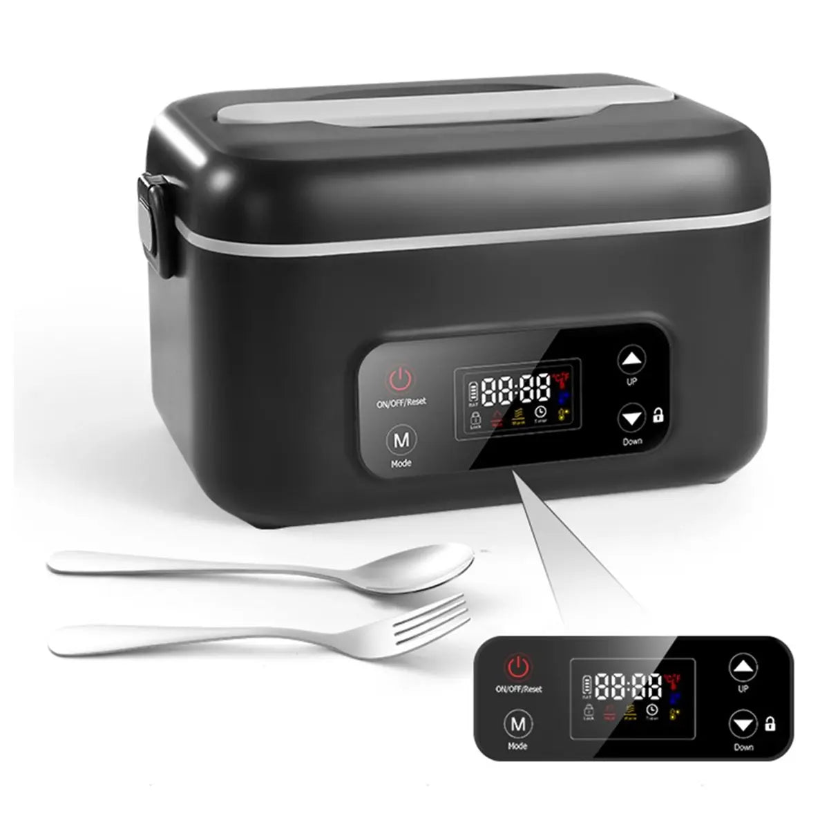 A78E-Cordless Electric Lunch Box For Adults,Heated Lunch Box With 24000Mah Battery,5.5Cups Removable Container Eu Plug