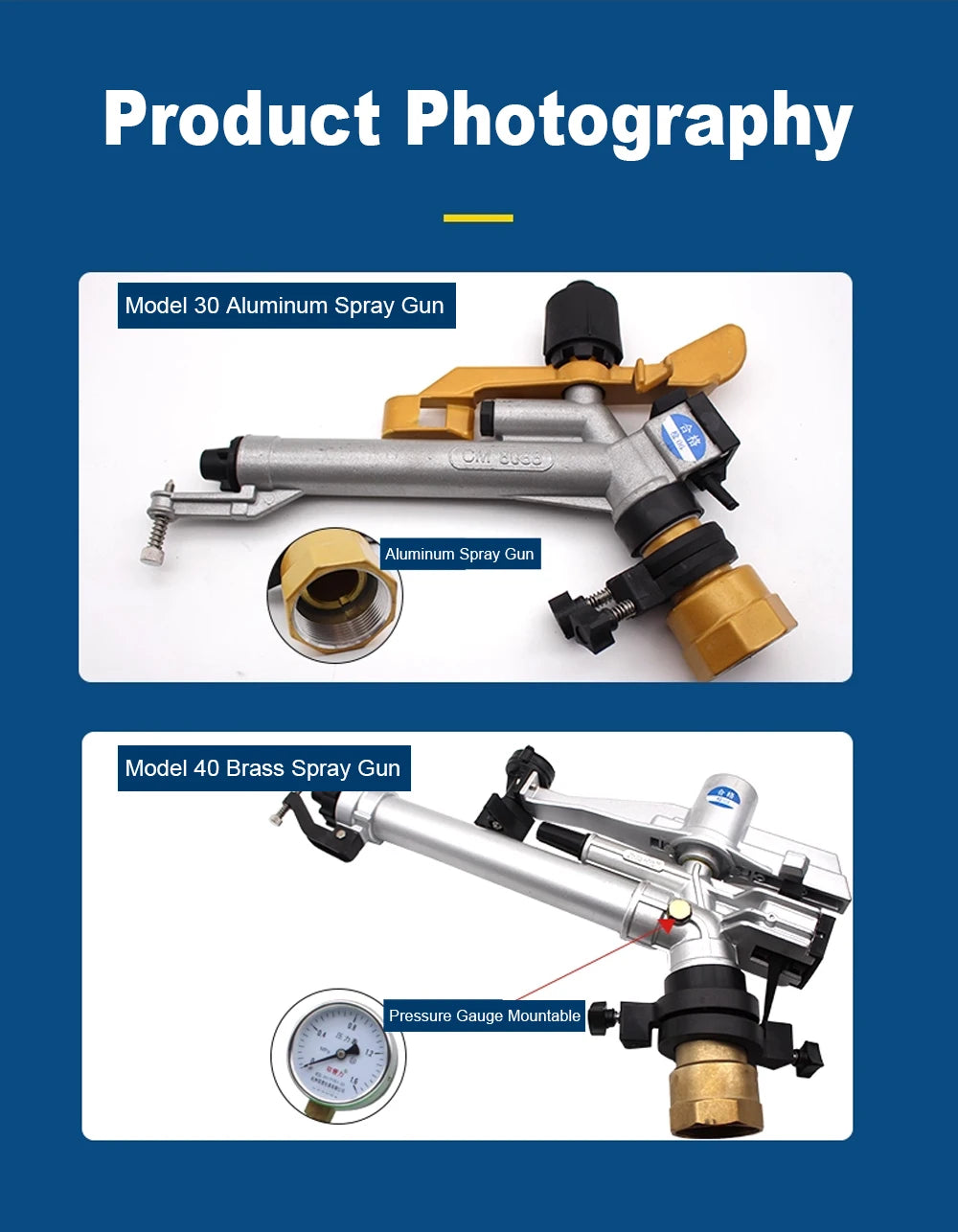 360° Rotation Swing Arm Spray Gun Horticulture Sprinkler Ideal for Construction Sites, Farmland Irrigation & Vegetable Watering