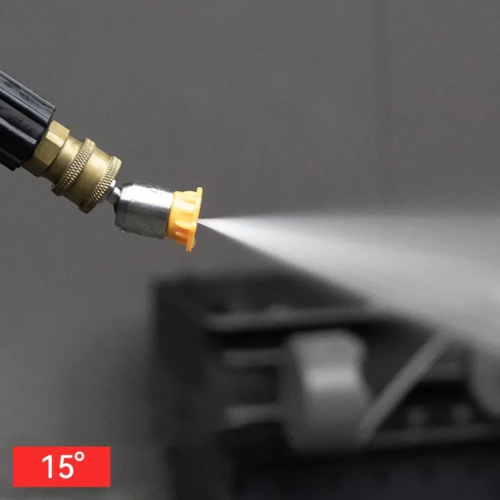 360° Rotatable Pressure Washer Nozzle Tips Kit for 1/4 Quick Connect 4000 PSI Multiple Degrees 0 15 25 40 Degree Spray Nozzles