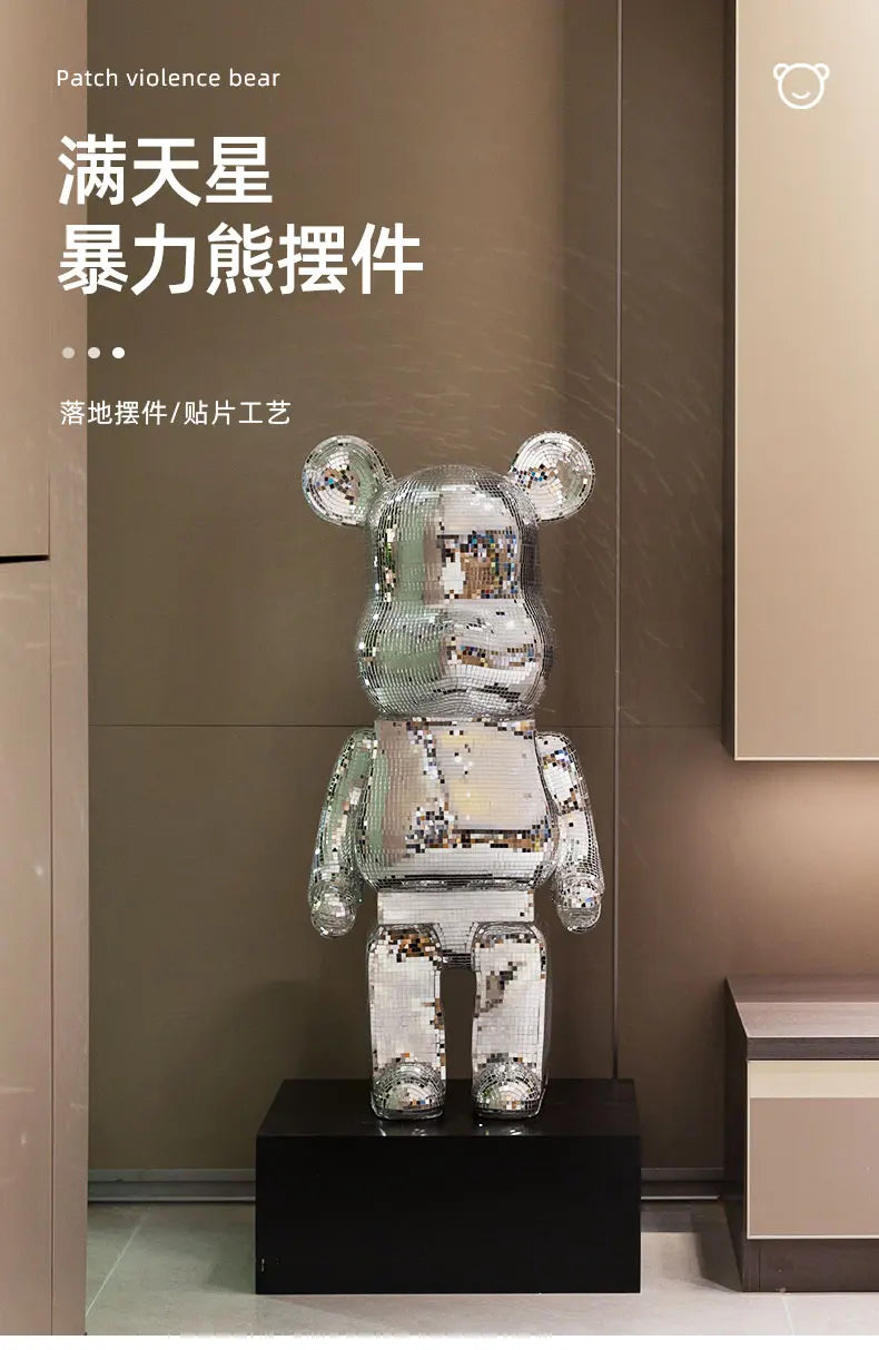 Violent Bear Standing Decoration - Big Piggy Bank for High-End Living Room, Sofa Side Decorative Item, Home Furnishing Ornament