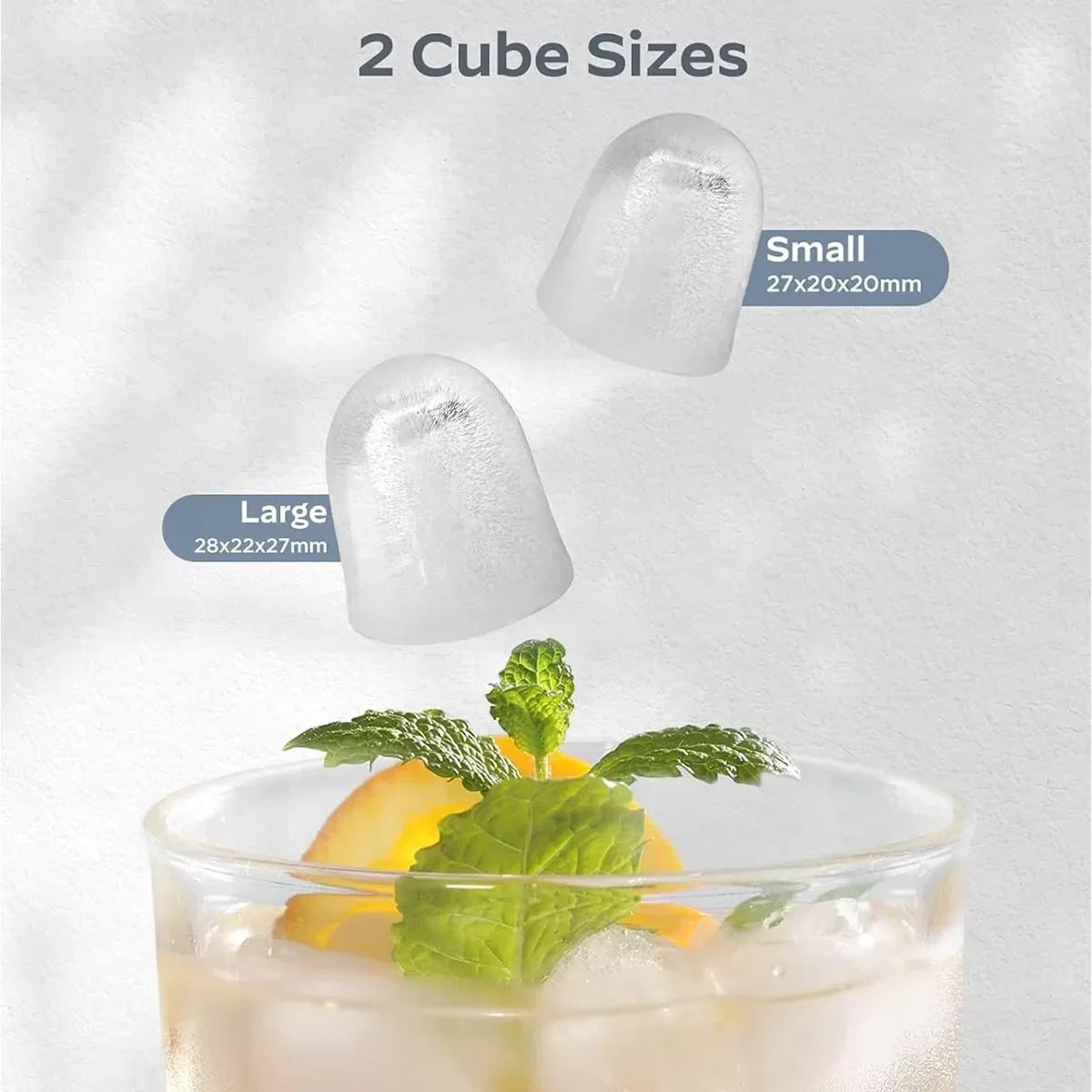 Electric Ice Maker 220 V for Bar Home Kitchen Office Bullet cylindrical Cube Maker via Scoop Automatic Mini Ice Making Machine
