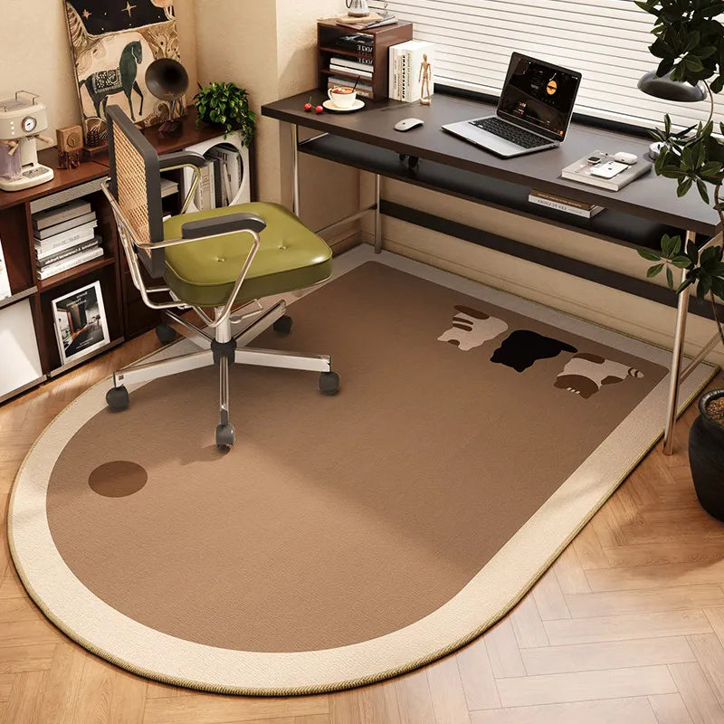 VIKAMA Simple Arched Carpet Office Meeting Room Seat Cushion Bedroom Desk Soundproof and Wear-resistant Floor Mat Home Decor