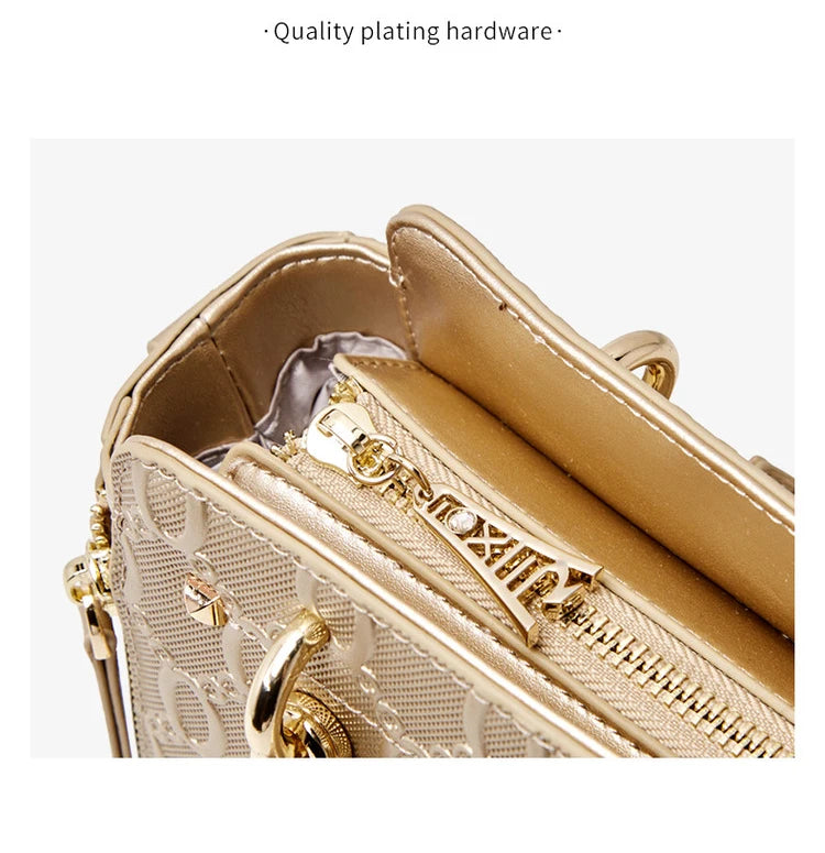 Cowhide Leather Women’s Handbag Luxury Design Elegant shoulder, crossbody, and tote style in one. Spacious and stylish, perfect for moms and everyday use.