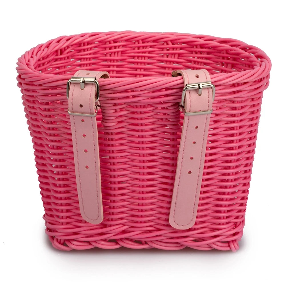 Kids Bike Basket Cycling Handlebar Pouch Bicycle Wicker Baskets Child Scooter Front Storage Basket Children Bike Carrier Bags