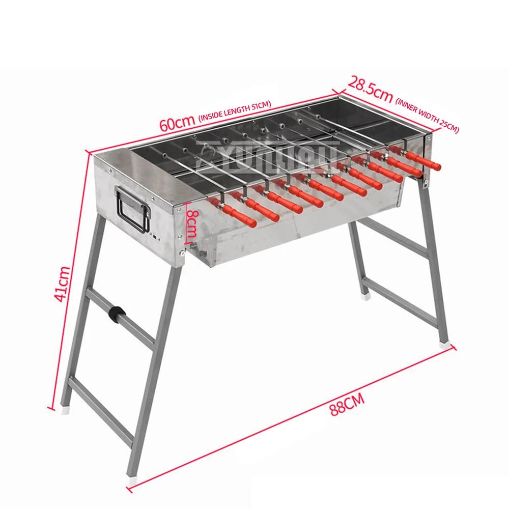 60CM Grill Household Automatic Rotating Barbecue Stove Outdoor Folding Charcoal Barbecue Stove Bakplaat Elektrische
