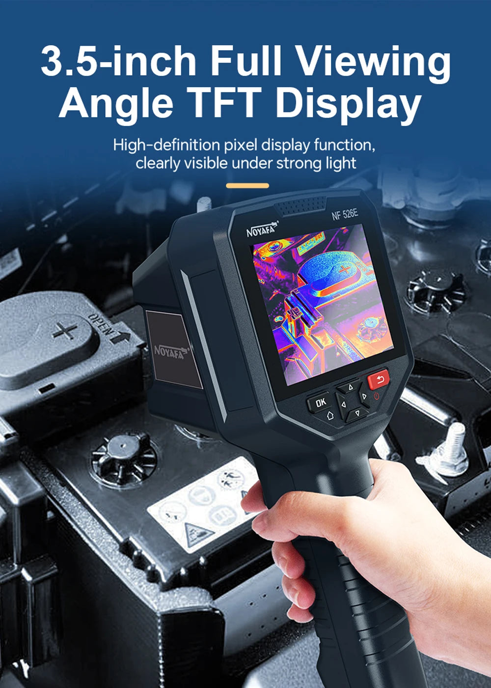 Noyafa NF-526E Professional Thermal Imager 256x192 Infrared Thermal Camera High Sensitive Infrared Thermal Imager for Repair