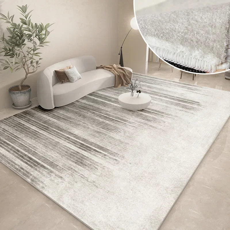 Thickened Study Carpet Modern Abstract Carpets for Living Room Home Washable Plush Floor Mat Minimalist Bedroom Decor Art Rug