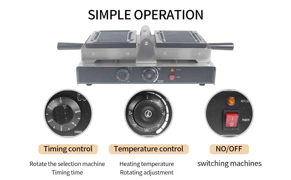 XEOLEO Electric Waffle Maker 1600W Threaded Shape Waffle Maker Machine French Fries Waffle Stick Machine Waffle Iron