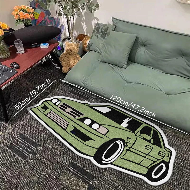 Bedroom Carpet Boys Room Decoration Rug Car Shape Floor Mat Car Lover Gifts for Boy Home Decor Bedside Mats Soft Fluff Shaggy