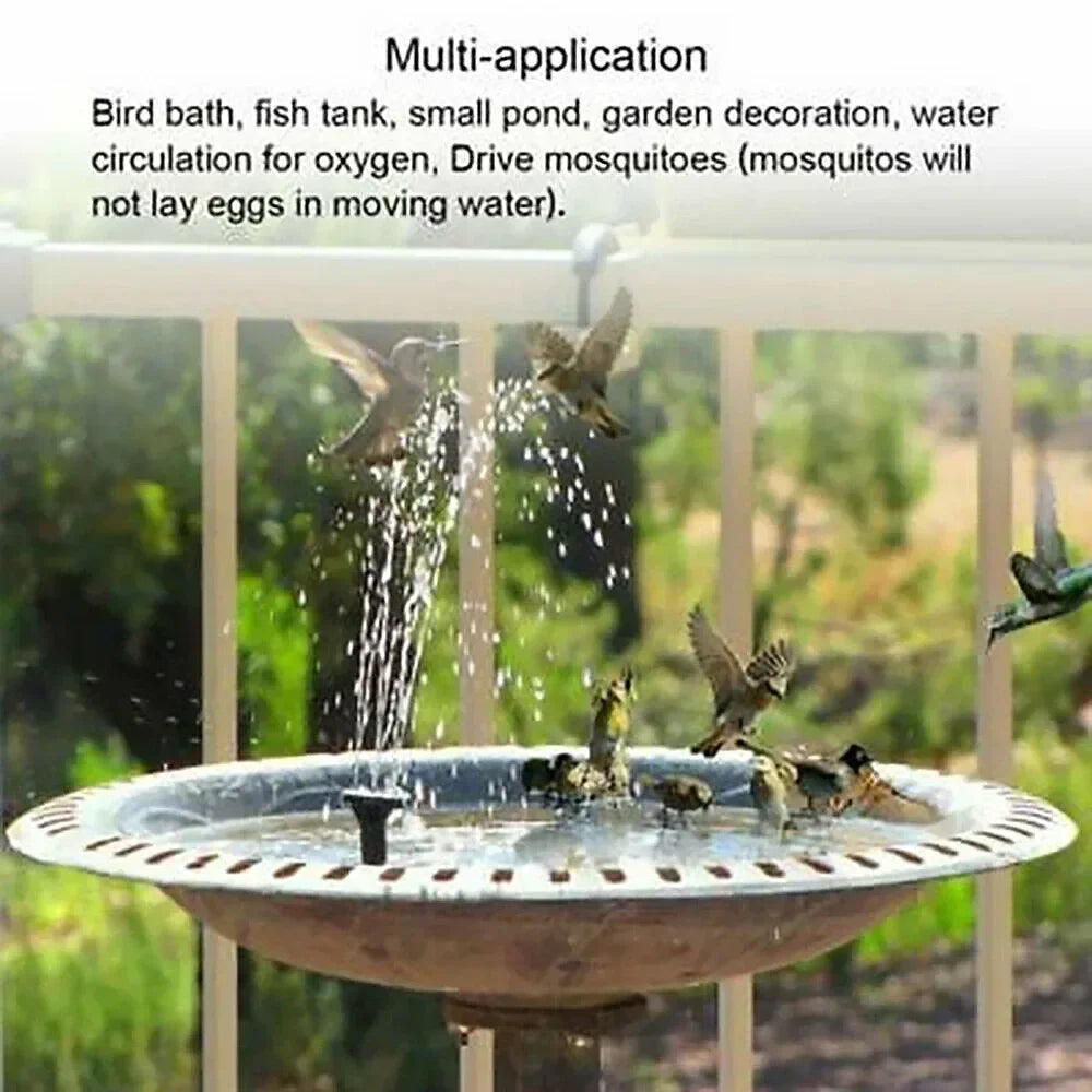 13cm, 16cm, 18cm Floating Solar Fountain Pumps - Perfect for Bird Baths, Garden Outdoor Water Pool and Pond Decoration