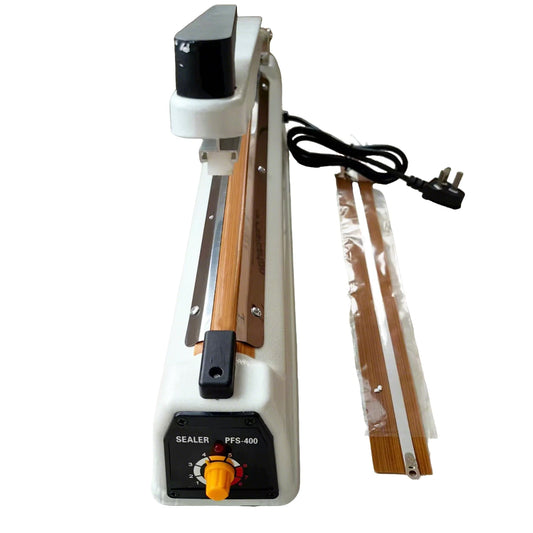 40mm 8mm width Impulse Sealing Machine Electric Heat Hand Press Sealer With code Food Plastic Bag Sealer Metal Case