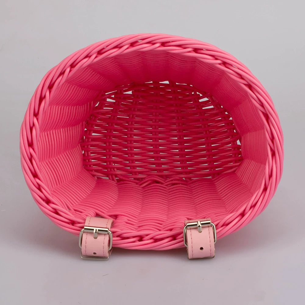 Kids Bike Basket Cycling Handlebar Pouch Bicycle Wicker Baskets Child Scooter Front Storage Basket Children Bike Carrier Bags