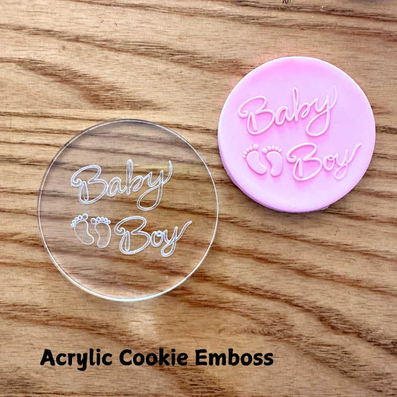 Baby Birthday Party  Acrylic Cookie Emboss, Baby Boy Baby Girl Cookie Stamp, Wild One Fondant Mold Cake Mould Baking Tool