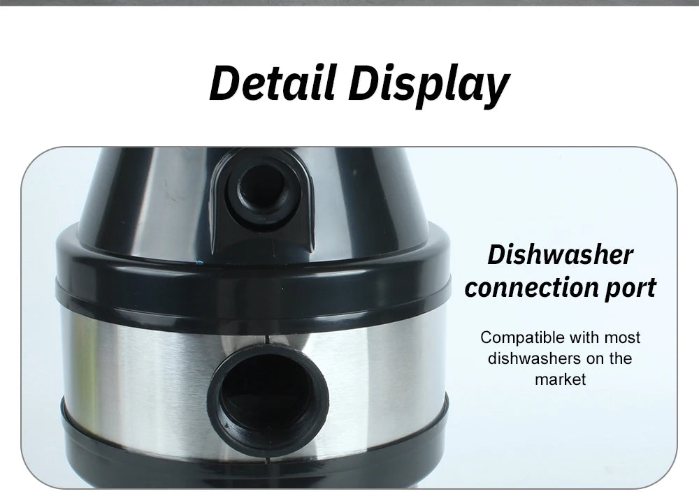 Electric Kitchen Food Waste Disposer – Heavy-Duty Under-sink garbage disposal unit with 220V, 550W power. Efficiently grinds food waste for easy kitchen cleanup.