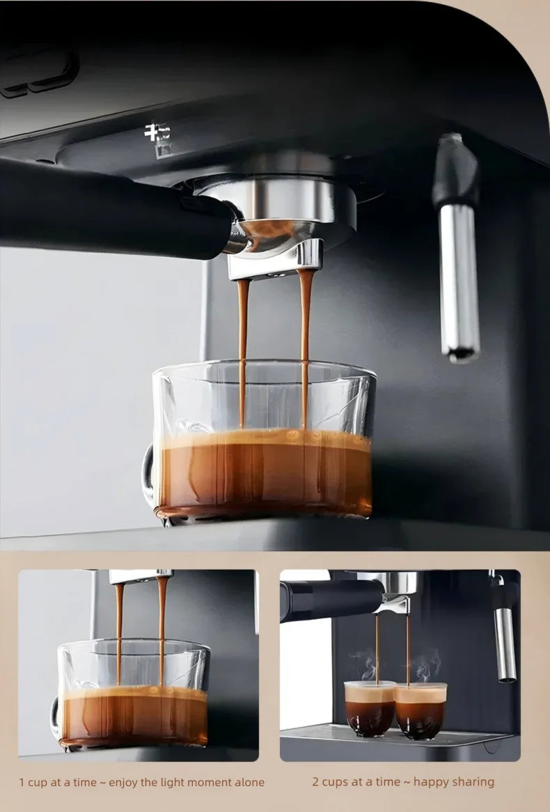 Semi-automatic Italian Espresso Coffee Machine Home Office Coffee Maker Milk Foam Frothing Coffee Machine