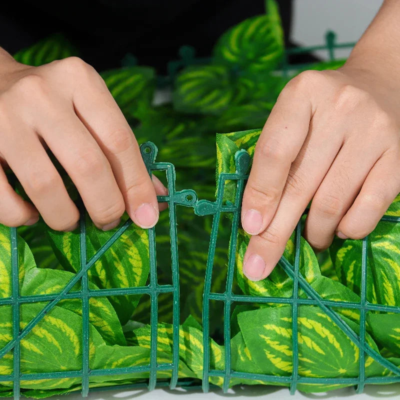 Artificial Leaf Privacy Fence Screen  Fake Hedge Panels Balcony Screen Ivy Leaves Fence Screen for Wall Garden Patio Decor