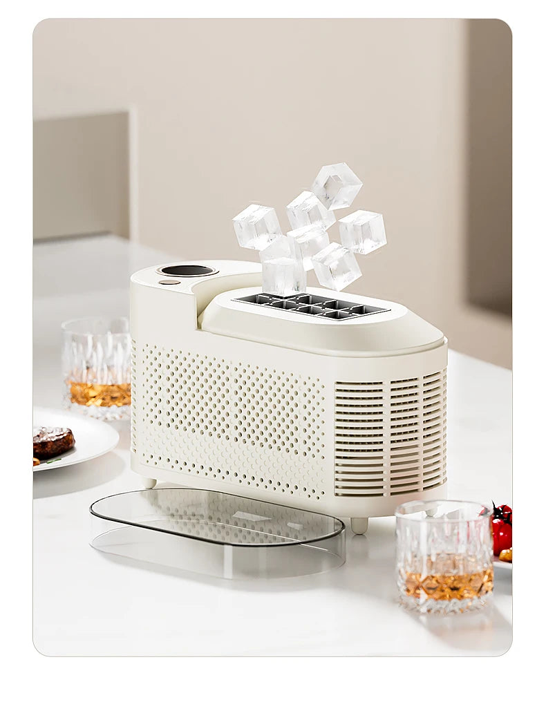 Portable Small Ice Maker Mini Convenient Home Dormitory Office Camping Car Cube Ice Automatic Ice Making Box ice machine 220V