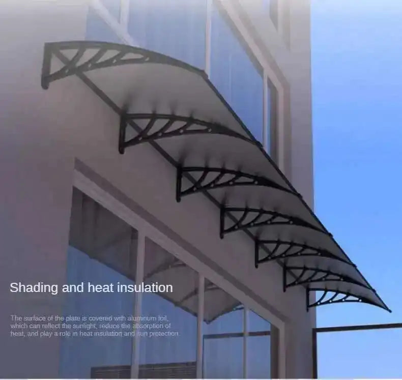 Fashionable Aluminum-plastic Panel Awnings for Outdoor Rainproof UV-proof Silent Awning Modern Simple Awnings for Door Head