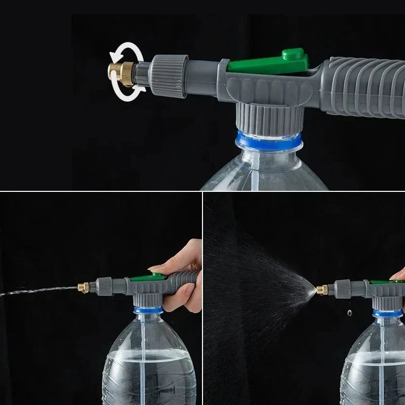 Sprayer Adjustable Drink Bottle Spray Head Nozzle High Pressure Air Pump Garden Watering Sprayer Manual Agriculture Tool