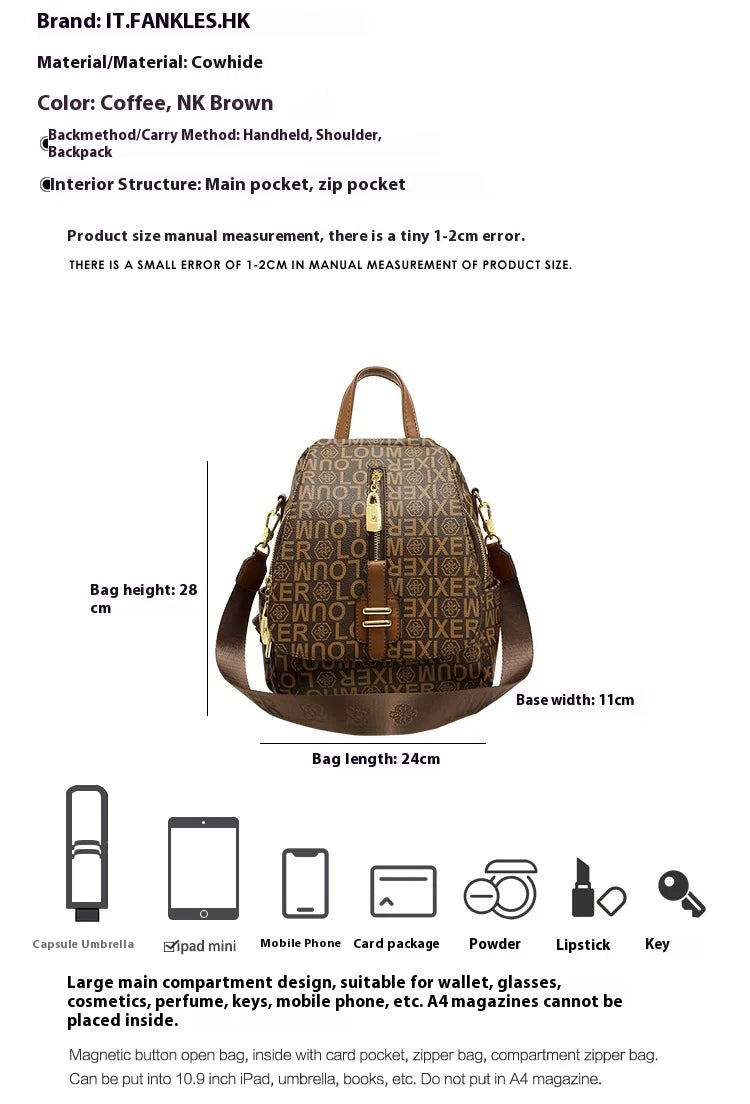 Women’s Fashion Leather Backpack Travel Ready Stylish and durable design, perfect for everyday use, school, or travel.
