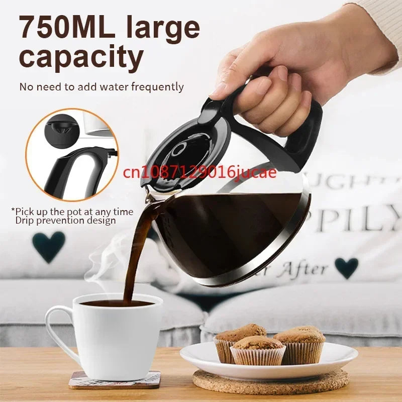 2025 new steam coffee machine, automatic drip coffee machine, American European milk tea machine, coffee pot