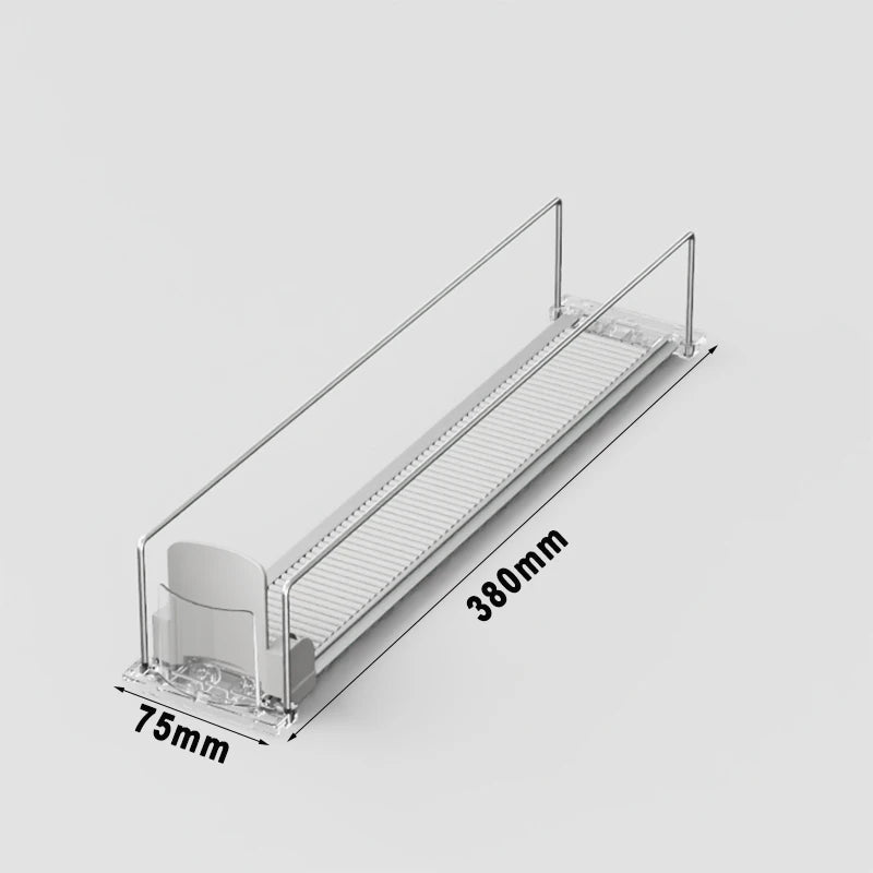 Beverage Spring Pusher Glide for Fridge Automatic Drink Propeller Bottle Rack Cans Organizer Refrigerator Drink Dispenser Shelf