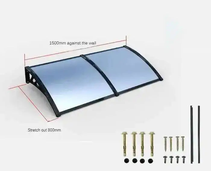 Fashionable Aluminum-plastic Panel Awnings for Outdoor Rainproof UV-proof Silent Awning Modern Simple Awnings for Door Head