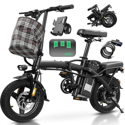 Adults & Teens Folding Electric Bike
560W motor, 48V battery, up to 24 MPH. 3-level pedal assist + throttle, commuter-friendly folding design.
Customizable colors & options perfect for city rides, campus, or daily commute.