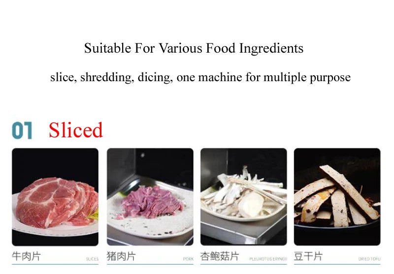 Commercial Meat Slicing Machine Meat Slicer Electric Meat Cutting Machine 1500W Large Power Meat Mincer
