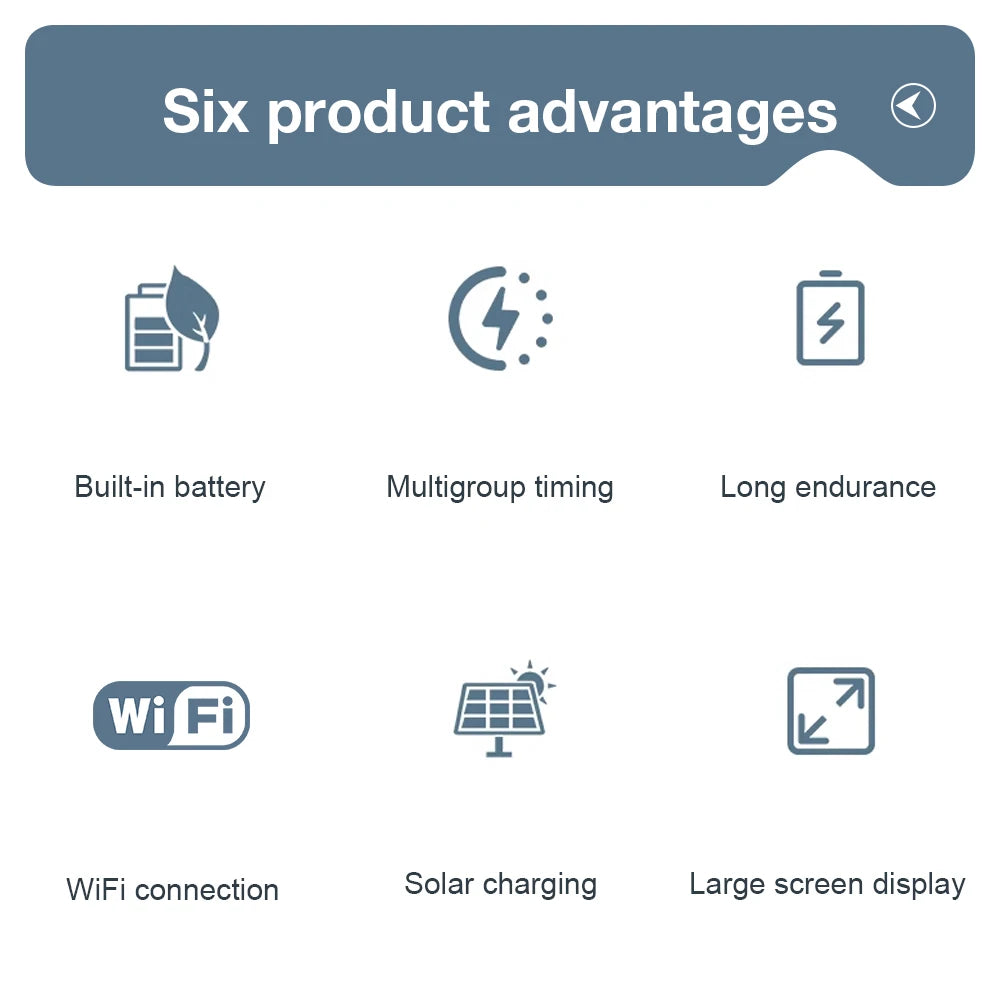 WIFI Solar Irrigation Timing Controller Smart Automatic Irrigation System for Garden Tap Valve Controller with Rain Sensor