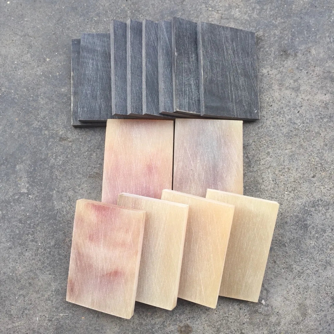 1PC Natural Black Buffalo Horn Sheet White Sheep Horn Knife Blanks Plate Scales Carving Patching Handle Material