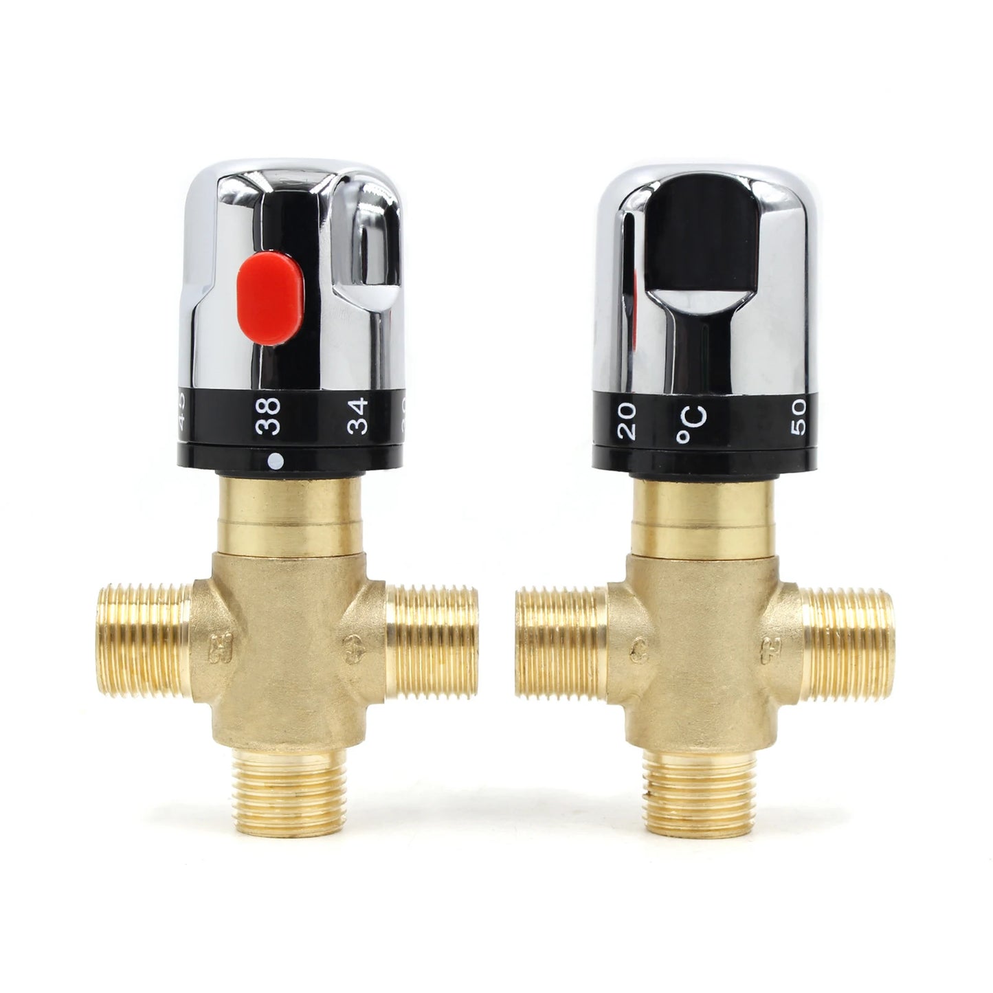 Brass Thermostatic Valve Temperature Control G1/2 Plumbing Fixtures Bathroom Faucet Thermostatic Mixer for Kitchen Showers Home