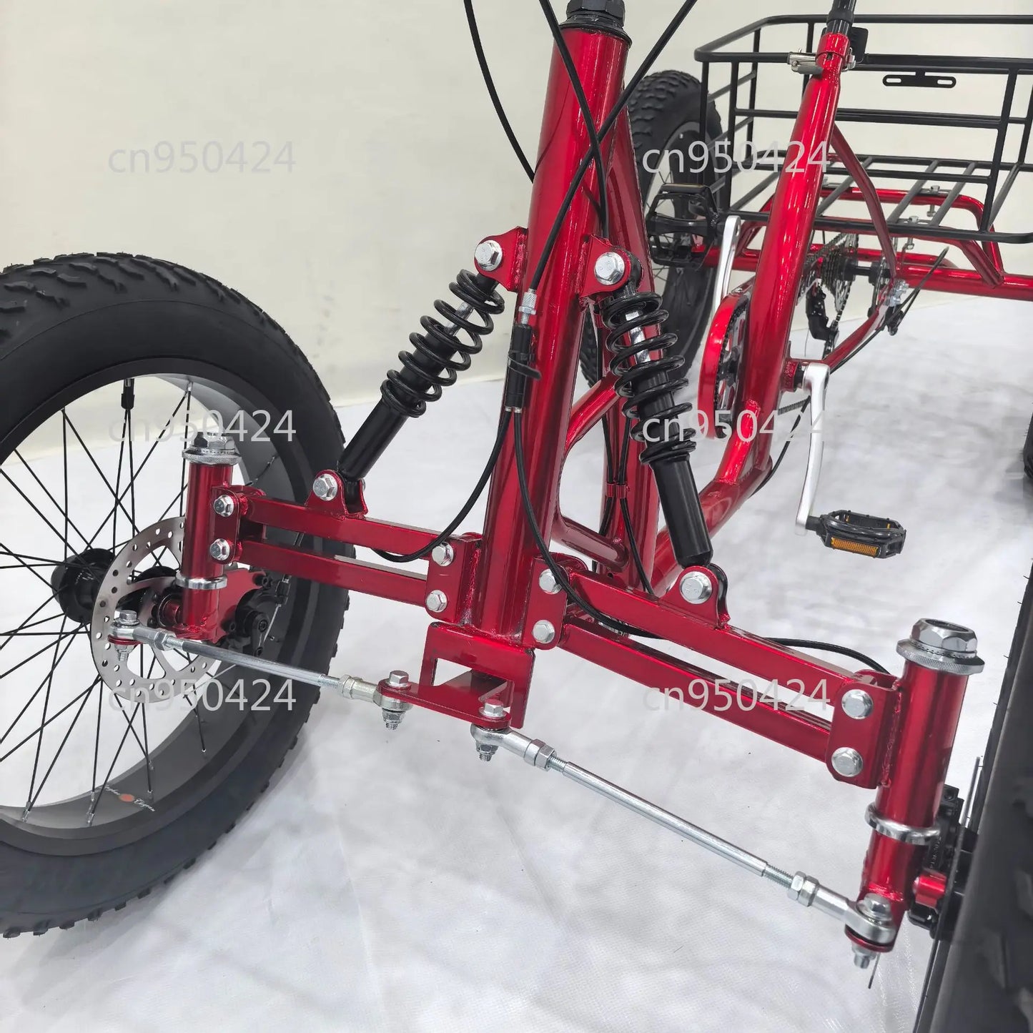 20inch cargo bike fat tire 4 wheel bicycle pedal four wheeler can be used as cargo for city travel with storage basket bicicleta