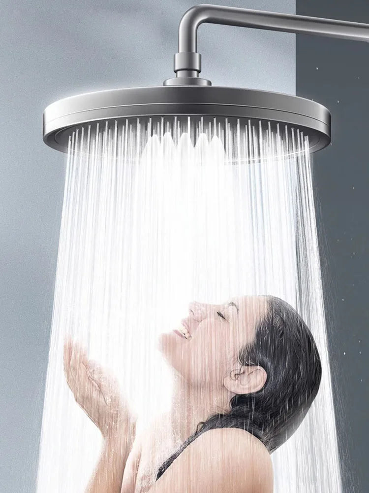 New 6 Modes Rainfall Shower Head Bathroom High Pressure Top Rain Shower Heads Shower Faucet Accessories Gun Grey/Black/Silver