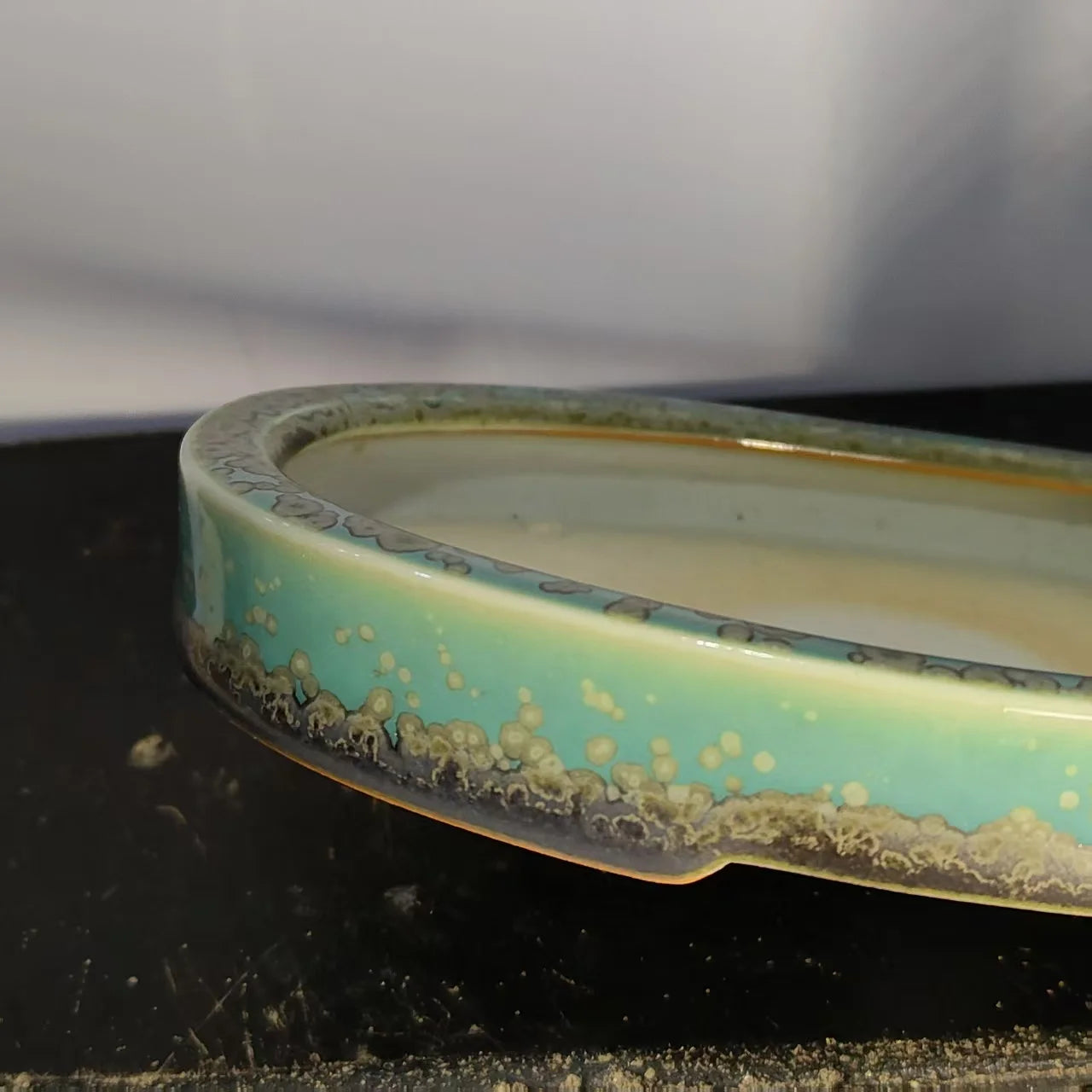 High Quality Mini Oval Glazed Bonsai Pot