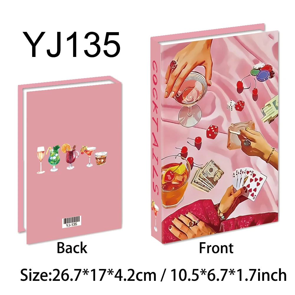 Aperol Cocktail Luxury Fake Books Decoration Coffee Table Decorative Books Club Villa Hotle Decoration Shooting Props Home Extra