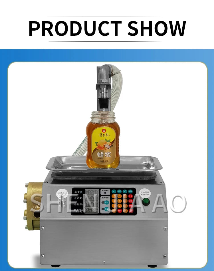 CSY-L15 Flow Weighing Type Fully Automatic Dispensing Filling Machine Honey Sesame Sauce Edible Oil Glue Viscous Liquid
