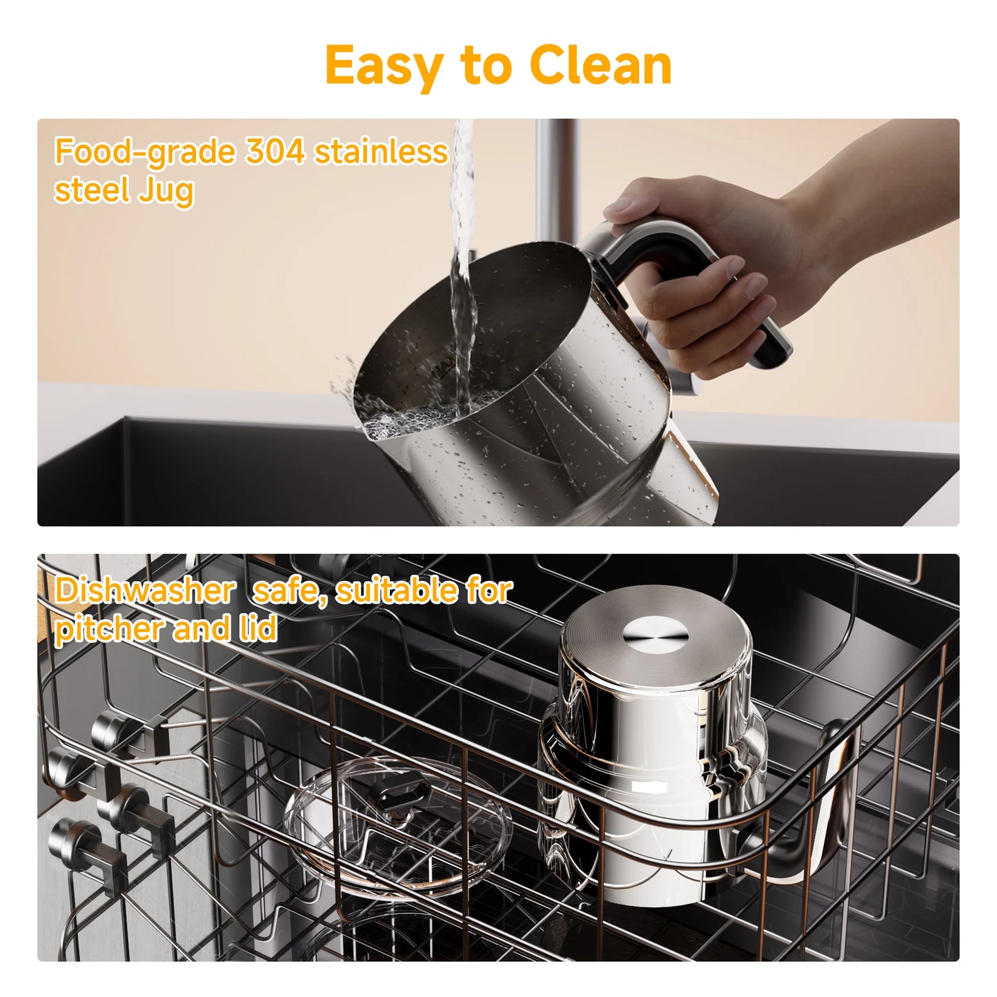 BioloMix 7-in-1 Detachable Electric Milk Frother Steamer Automatic Hot Cold Foam Maker for Coffee And Hot Chocolate