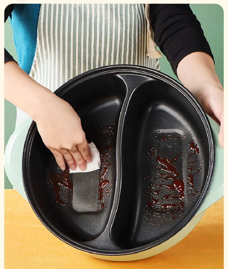 6L Yuanyang Electric Hot Pot Home Multi-function All-In-One Electric Cooking Pot Electric Cook Pot Non-Stick Grill Pan Pot 2000W