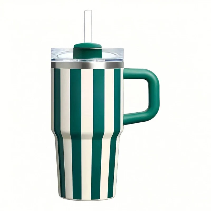 20Oz 580Ml Thermal Water Bottle Handle Straw Drinkware Hot Cold Stainless Steel Thermo Portable Car Coffee Cups Thermal Mug Gift