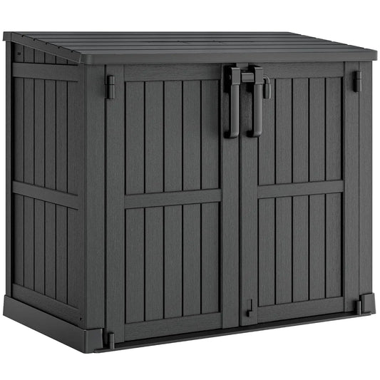 36 Cu Ft Lockable Waterproof Resin Outdoor Storage Cabinet Shed for Backyard Patio, Customized