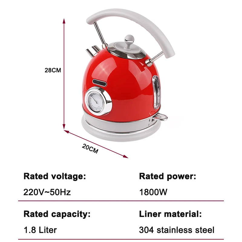 Long Spout Mouth Electric Kettle Stainless Steel Hot Water Temperature Control Meter Display Heating Boiler Pot Boiling Teapot