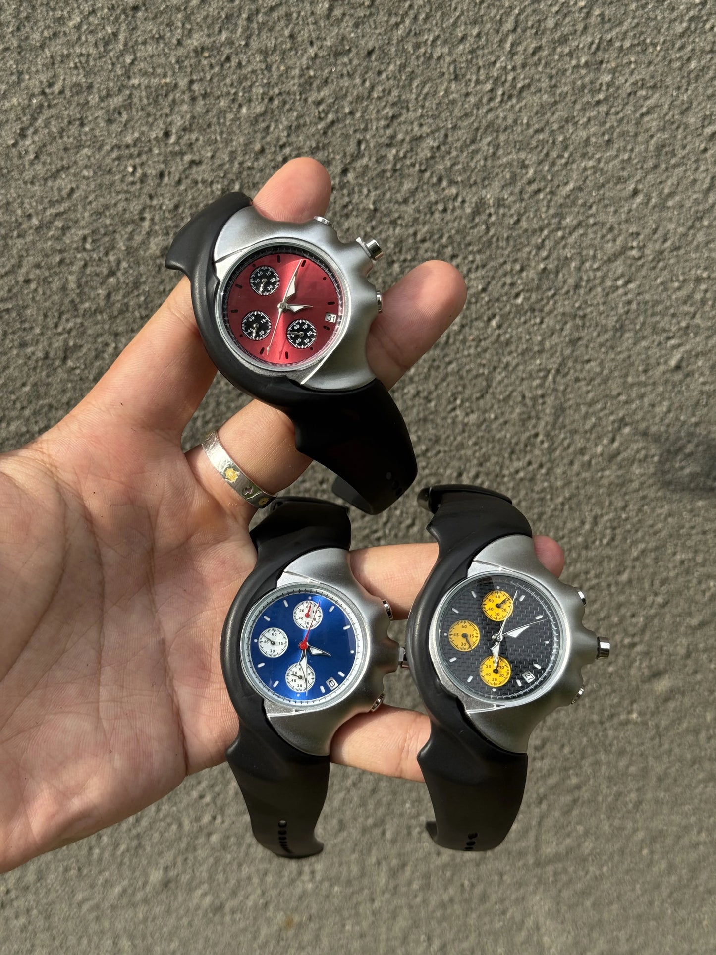 Genuine KIOSK special-shaped watch non-Oak style three-eye crush European and American rare ins boys niche gift