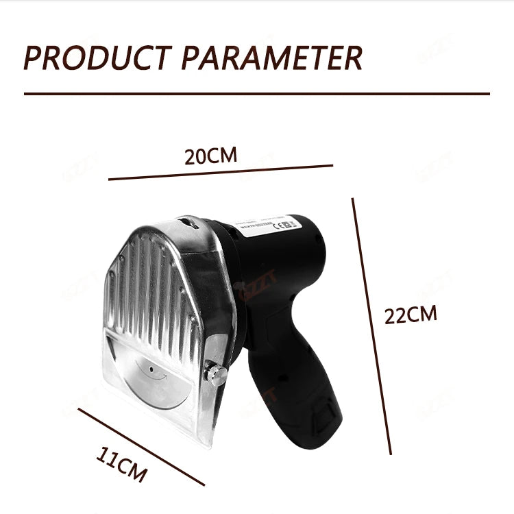 GZZT Cordless Meat Slicer Battery-Charged Handheld Roast Meat Cutter | Shawarma and Doner Slicing Knife Efficient Cutting Tool