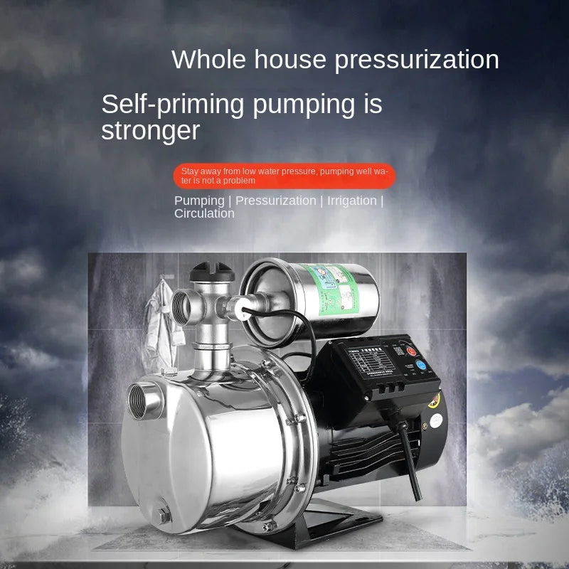 304 Stainless Steel Pump Household Digital Display Constant Pressure Booster Pump Tap Water Self Priming Pump