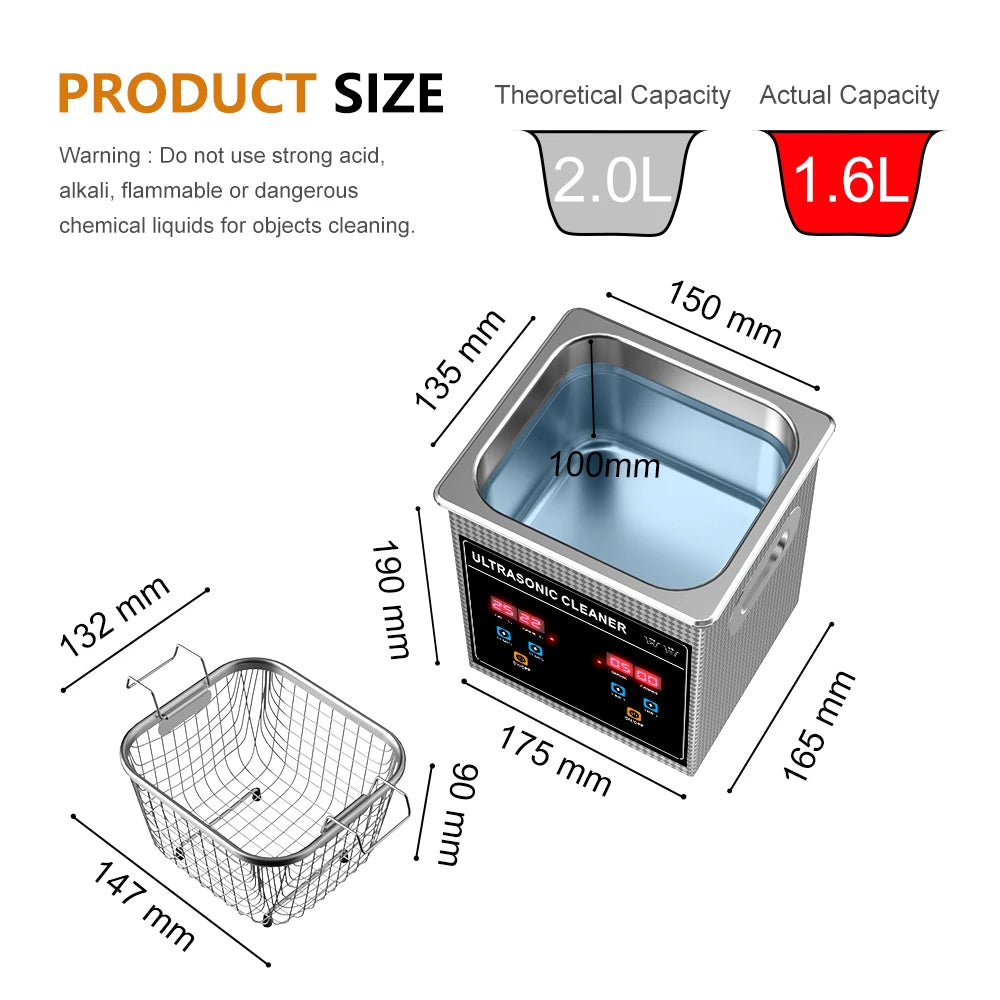 2L 3L 4L 6L 10L 15L 22L 30L Digital Ultrasonic Bath 600W Heater Timer Degas Clean Basket Ultrasound Cleaner Cleaning Tool