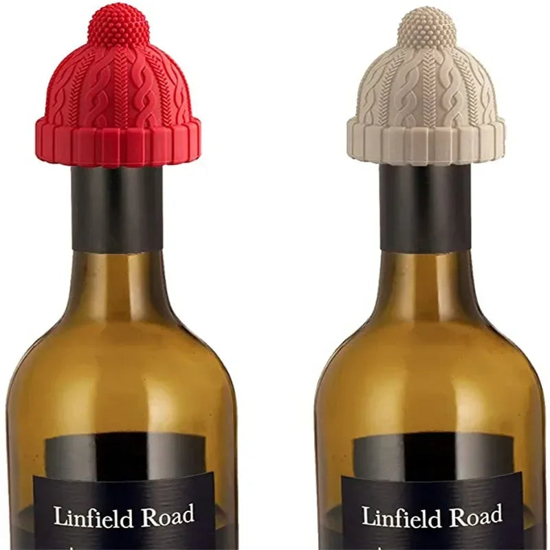 Creative Christmas Magic Hat Wine Stoppers Silicone Wine Stopper Reusable Decorative Seal Stopper Cap for Wine Beverage