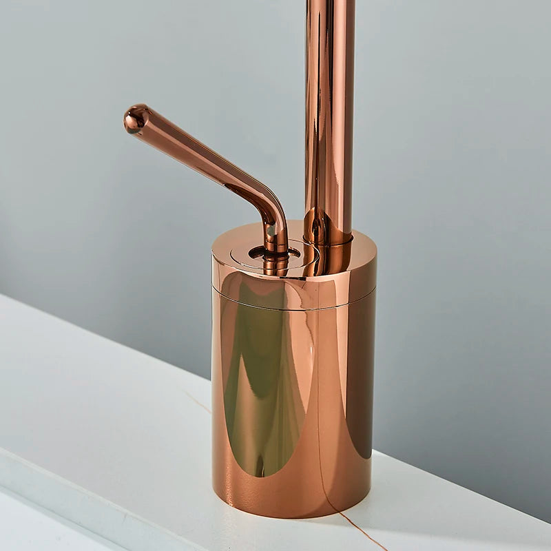 Modern Basin Faucet Bathroom Sink Faucets 360 Rotation Deck Mounted Bathroom Faucet Hot Cold Water Tap Crane For Kitchen Or Bath